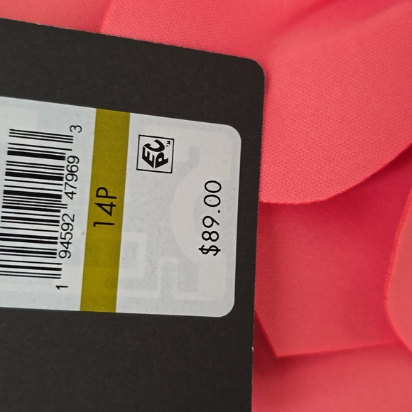 JH EVENING BRAND WOMEN'S PETITE CORAL SLEEVELESS DRESS SIZE 14P - Picture 8 of 16